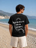 Mentalmente già in vacanza - T-Shirt Uomo Nera