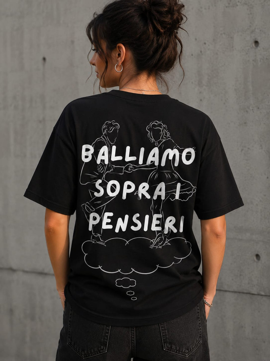 Balliamo sopra i pensieri - T-Shirt Donna Nera