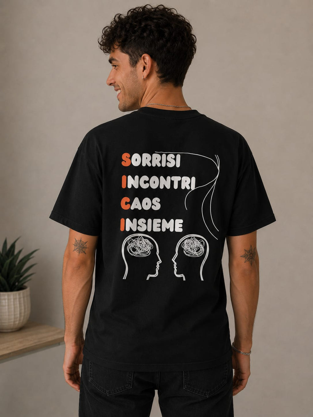 Sorrisi Incontri Caos Insieme - T-Shirt Uomo Nera