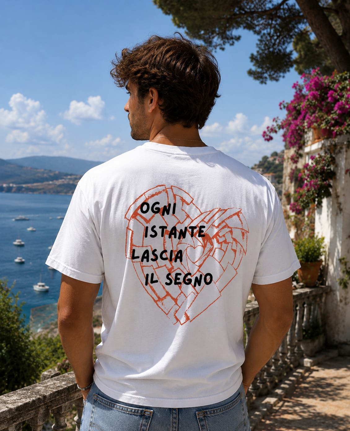 Ogni istante lascia il segno - T-Shirt Uomo Bianca