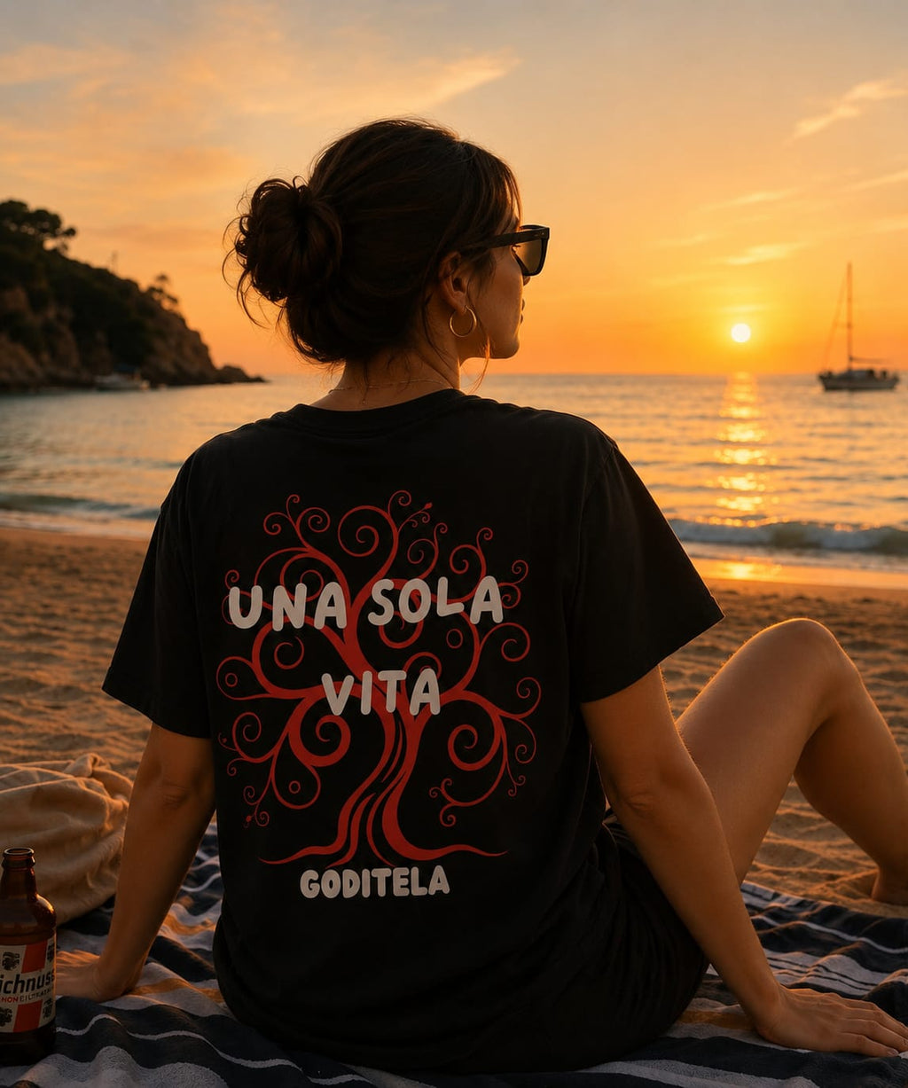 Una sola vita...Goditela - T-Shirt Donna Nera