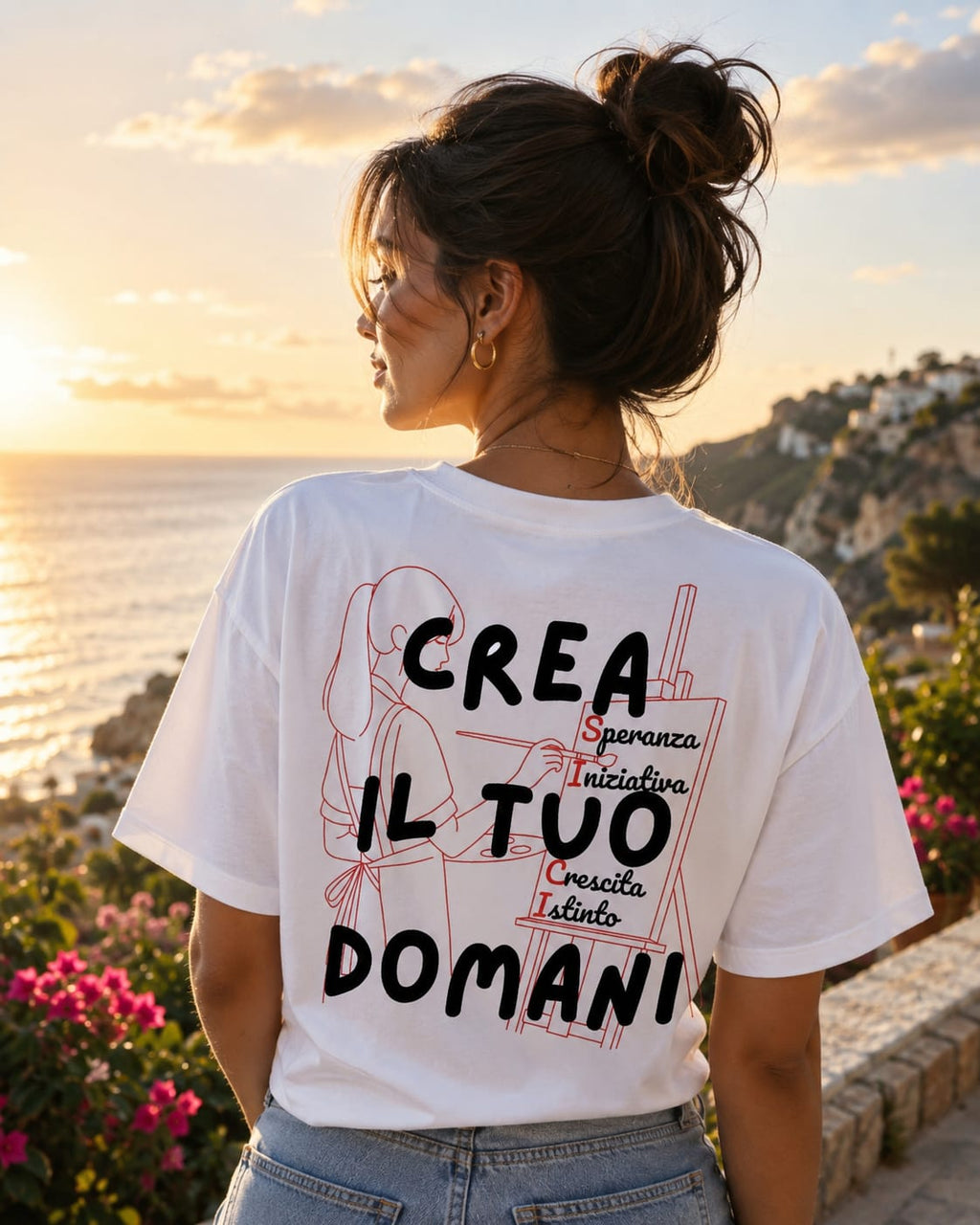 Crea il tuo domani - T-Shirt Donna Bianca