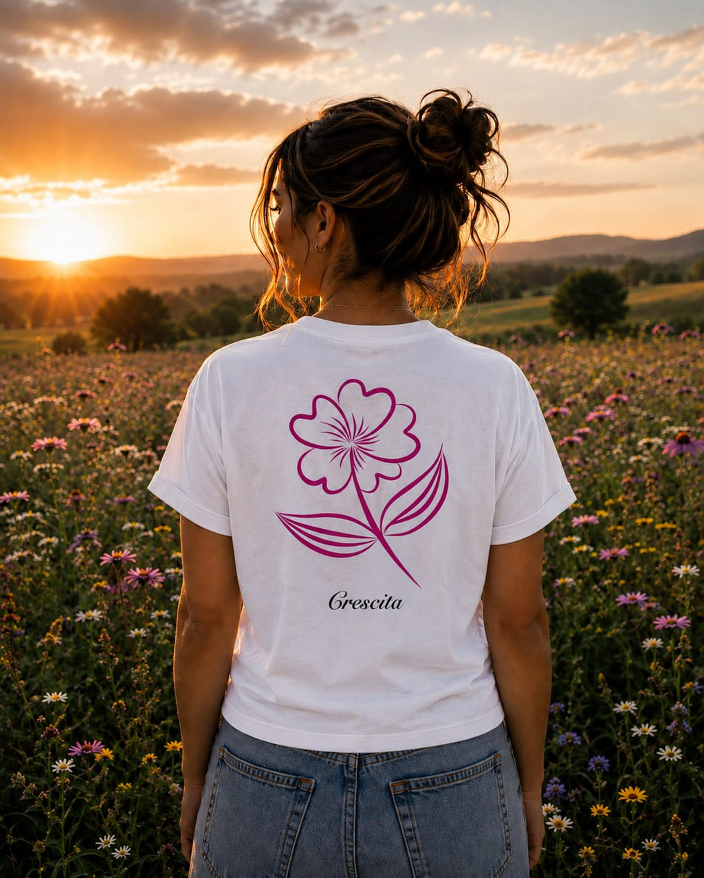 T-Shirt Donna Bianca - Crescita
