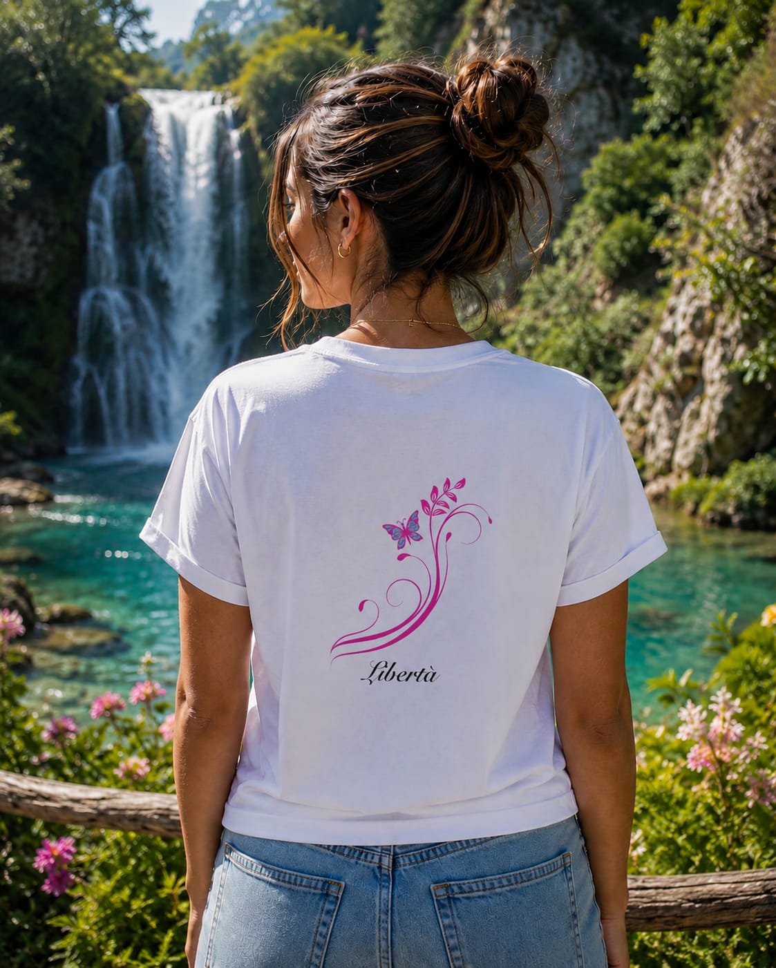 T-Shirt Donna Bianca - Libertà