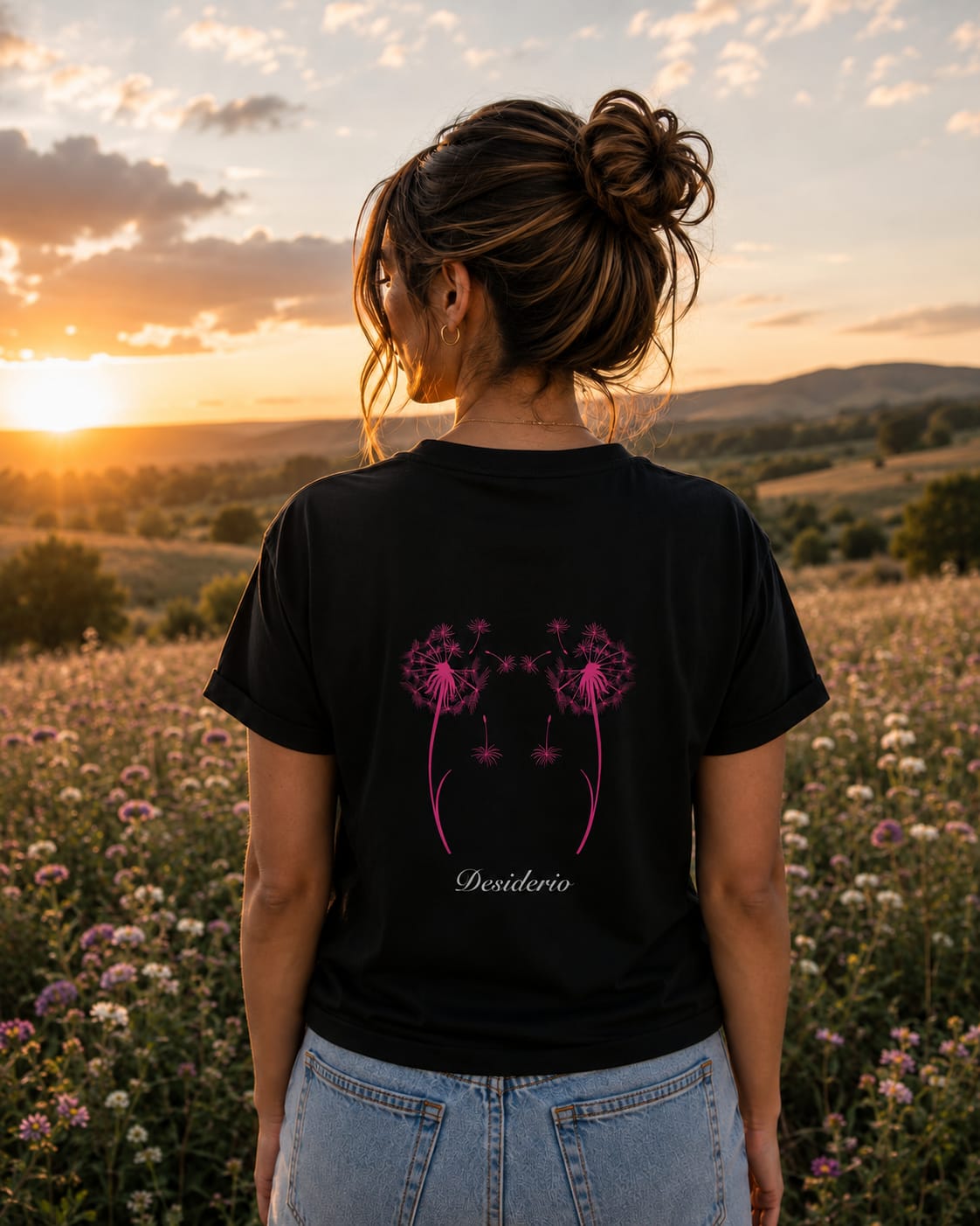 T-Shirt Donna Nera - Desiderio