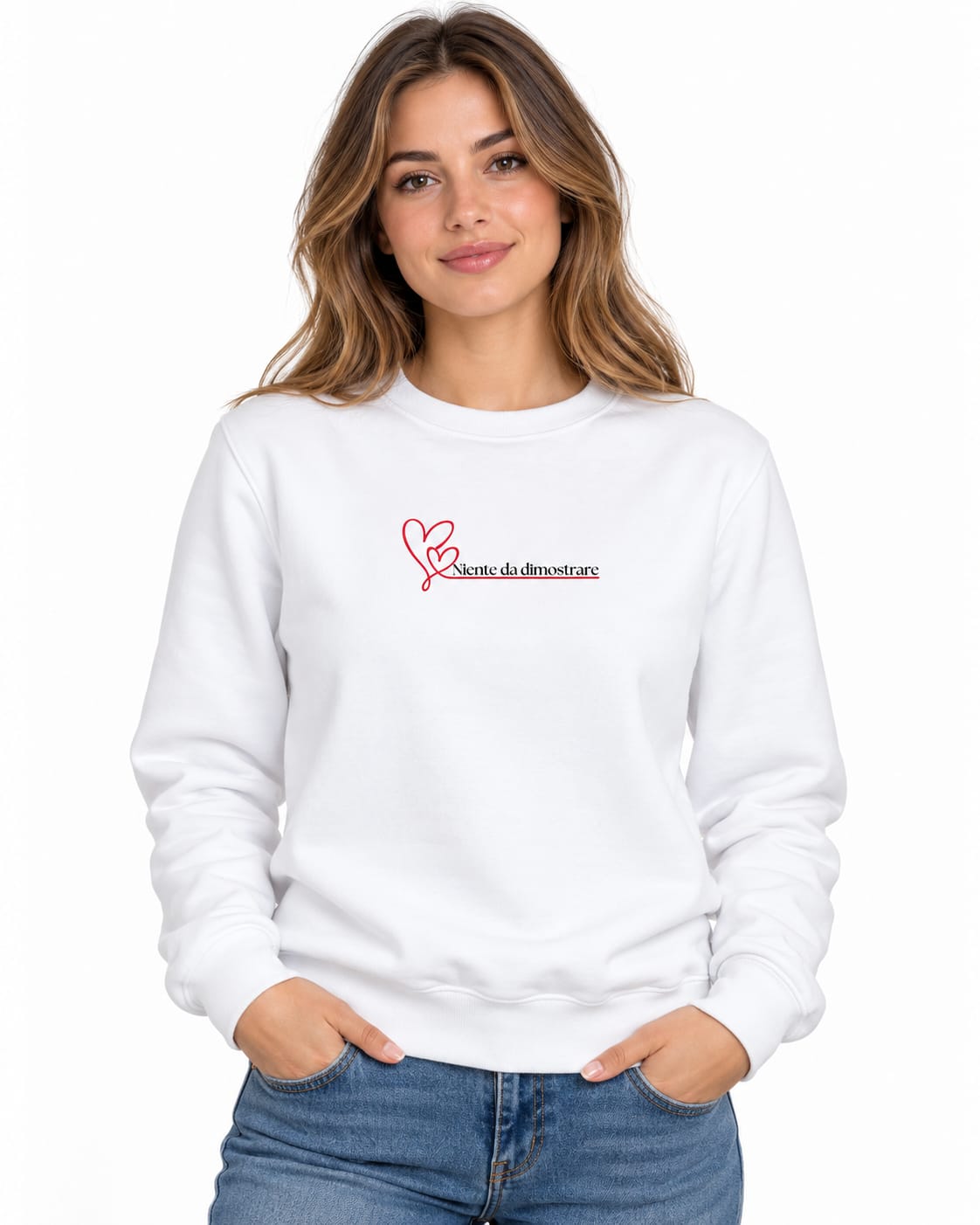 Felpa Bianca Donna - Niente da dimostrare