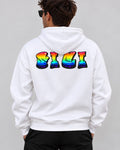 Felpa Uomo Cappuccio - Scritta retro sici multicolor