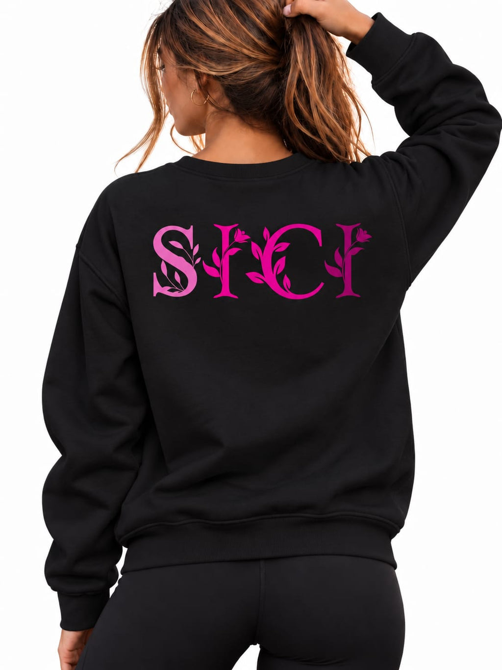 Felpa Donna - Scritta retro sici floreale