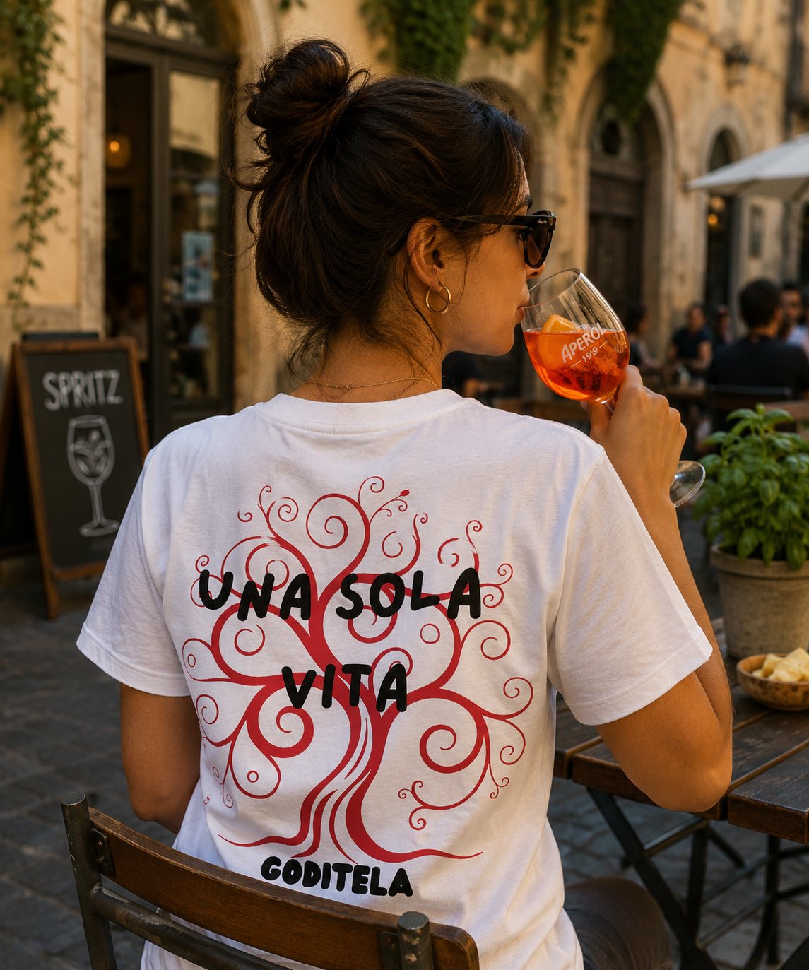 Una sola vita...goditela - T-Shirt Donna Bianca