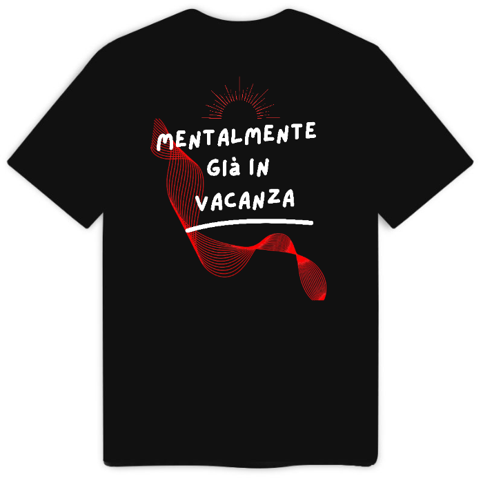 Mentalmente già in vacanza - T-Shirt Uomo Nera