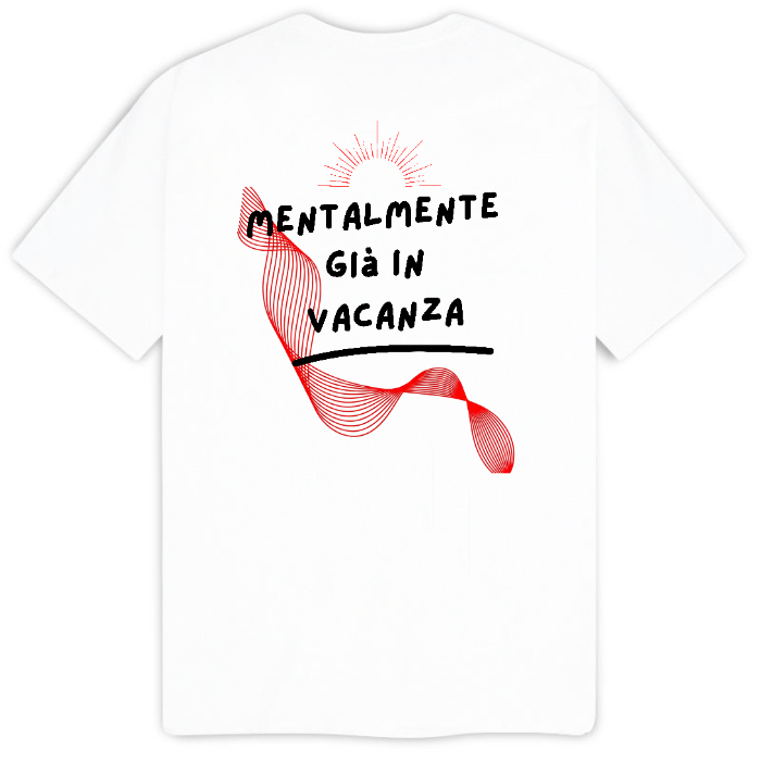 Mentalmente già in vacanza - T-Shirt Uomo Bianca