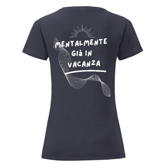 Mentalmente già in vacanza - T-Shirt Donna Nera