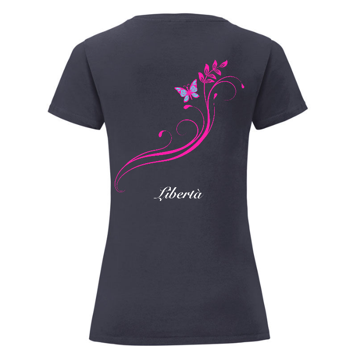 T-Shirt Donna Nera - Libertà